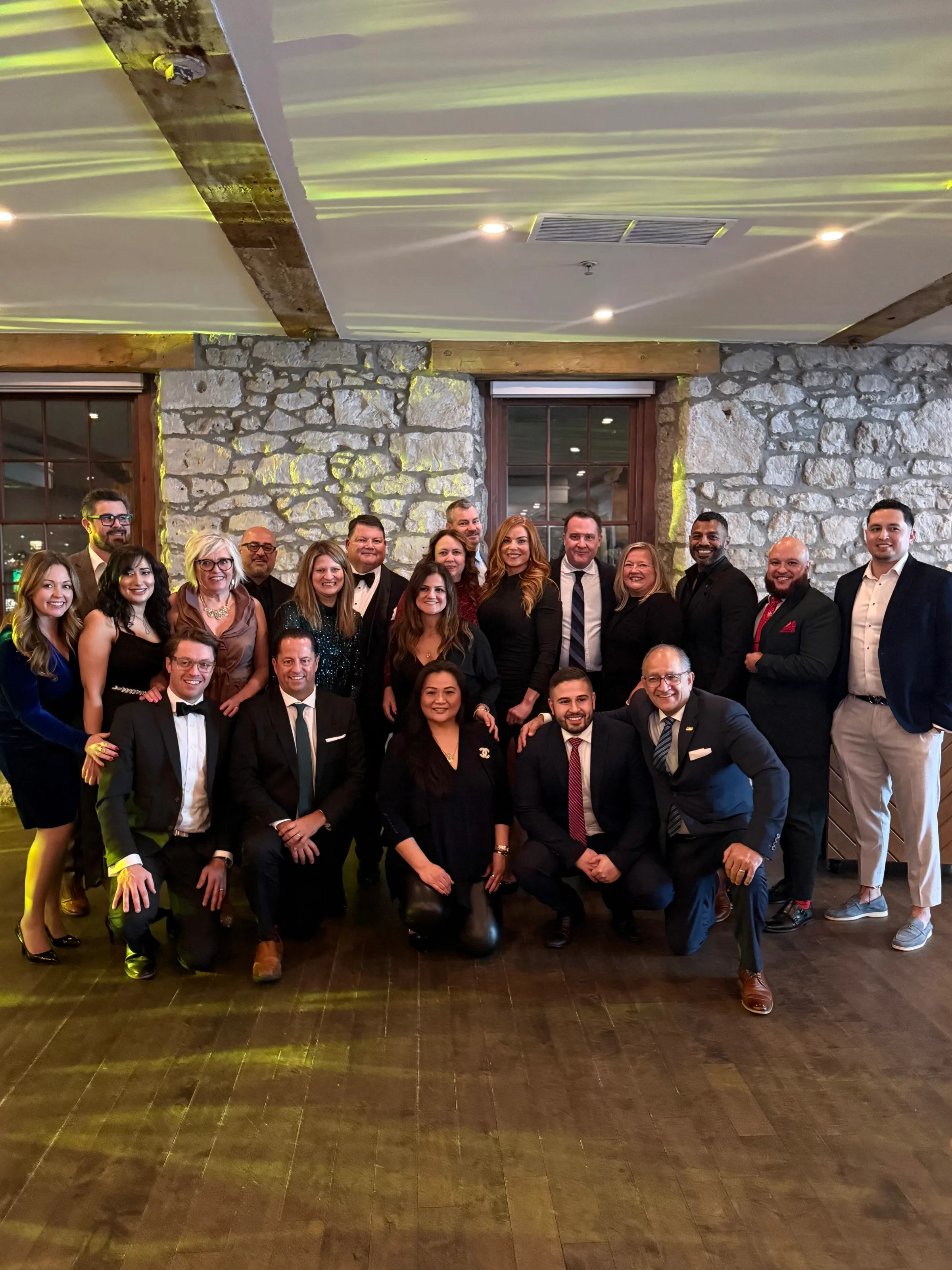 Evolv Mortgage Group team and guests at the Christmas party